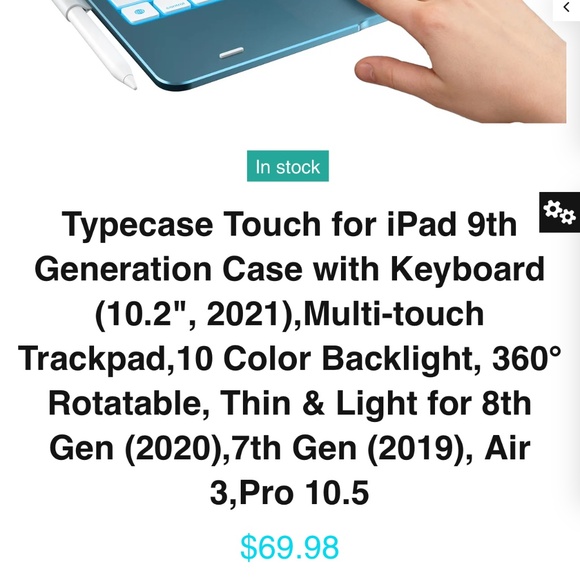Typecase Touch for iPad 9th Generation Case with Keyboard (10.2", 2021),Multi-to - Picture 4 of 5